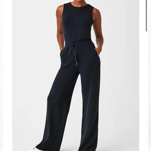 NWT Spanx Air Essentials Jumpsuit Classic Navy Wide Leg Size 1X Sleeveless